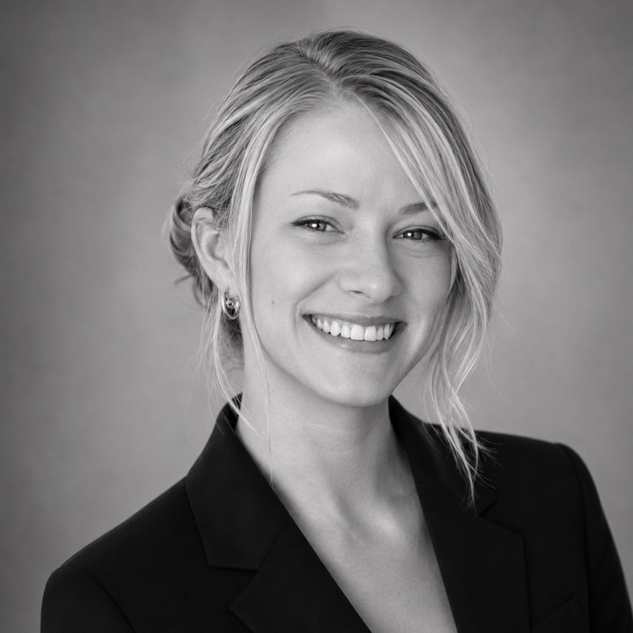 Beth Chappell, black and white portrait